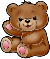 a smiling teddy bear